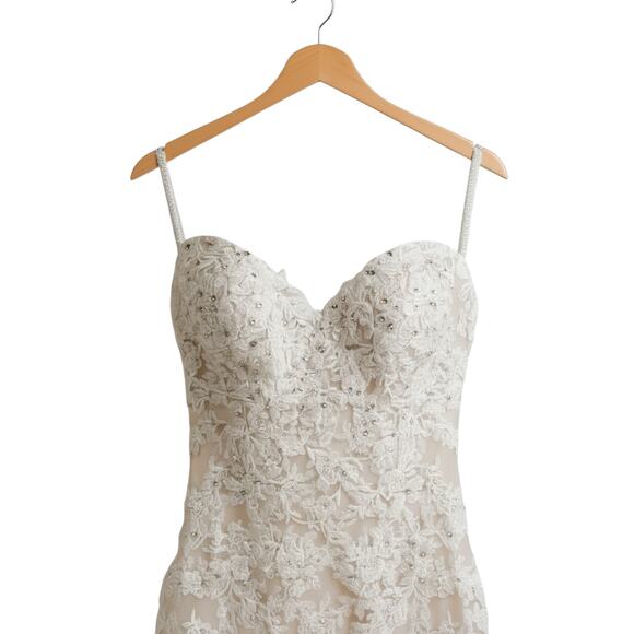 NWT Sophia Toli Wedding Dress Detachable Tulle Skirt Dream Dress Sz 6 Ivory - Picture 9 of 15